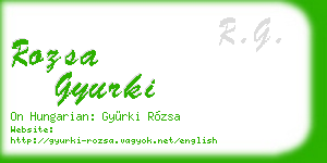rozsa gyurki business card